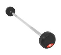 GORILLA SPORTS® Rubber Barbell Weights - 10kg, 12.5kg, 15kg, 20kg, 25kg, 30kg, 35kg, 40kg, 45kg, 50kg, Round, Knurled, Cast Iron - Barbell Dumbbells, Weight Lifting, Strength Training