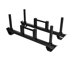 Gorilla Sports Strongman Farmers Walk Bars - Set of 2 - Suitable for Use with 50 mm Discs - Knurled Grips