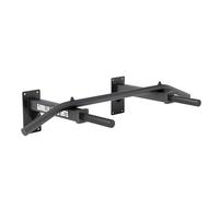 GORILLA SPORTS® Wall Mounted Pull Up Chin Up Bar, Steel, 350 kg | 3 handle variations for arm, abdomen and back training, 40 x 51 x 20 cm, 32 mm bar, 5 kg, installation accessories included