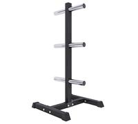 GORILLA SPORTS® Weight Plate Holder - for 2 inch Olympic Plates, with 6 Holders, 54.5 x 57 x 112 cm, Max. Load 350 kg, Steel, Black or White - Weight Disc Rack, Tree, Storage Stand, Gym, Fitness