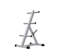 GORILLA SPORTS® Weight Plate Storage - Olympic 2" Diameter, Max. Load Capacity 350 kg, 7 Holders, Black or White - Weight Disc Holder, Plates Tree Stand Rack, Home Gym Organiser