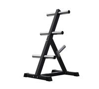 GORILLA SPORTS® Weight Plate Storage - Olympic 2" Diameter, Max. Load Capacity 350 kg, 7 Holders, Black or White - Weight Disc Holder, Plates Tree Stand Rack, Home Gym Organiser