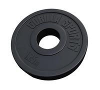 GORILLA SPORTS® Weight Plates - Single or Set, 1.25 - 15 kg, Olympic, 2'' Hole, Plastic Coated, Black - Barbell Weights, Bumper Plates, Weight Discs, Strength Training, Weight Lifting