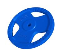 GORILLA SPORTS® Weight Plates - Tri Grip, 1.25kg, 2.5kg, 5kg, 10kg, 15kg, 20kg, 25kg, Single/Set, 30mm, Rubber Coated, Cast Iron - Bumper Plates, Weight Discs, Barbell Weights, Strength Training