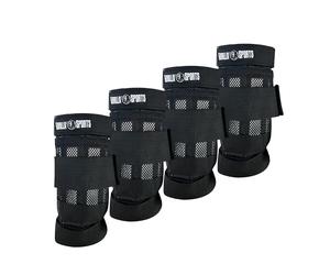 GORILLA SPORTS® Wrist and Ankle Weights - Set of 4, Adjustable, Polyester, Steel, 200g-5 kg, Black - Wearable, Weighted Workout Equipment for Arm and Leg, Women, Men, Fitness, Walking, Running