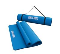 GORILLA SPORTS® Yoga Mat - 190x60x1.5 cm or 190x100x1.5 cm, with Carry Strap, Non Slip, Waterproof, in 13 Colours - Mats for Exercise, Pilates, Gym, Fitness, Workout, Gymnastic