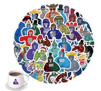 Gorilla Sticker 60pcs Animal Stickers for Kids,Birthday Decorations Gorilla Design With Strong Adhesion, Perfect for Laptop, Refrigerator, Luggage, Computer, Skateboard