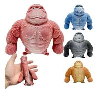 Gorilla Stress Relief Toy, Squeeze Toy, Latex Monkey Gorilla Toys, Gorilla Stress Toys, Stress Relief Squishy Ball, Squishy To/y, Stre/ss Toys for Adults, for Party, Birthday (Pink)