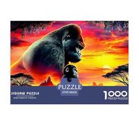 Gorilla SunsetGigantic 1000-Piece Jigsaw Puzzles for Adults An Arsenal of 1000 Ruthlessly Difficult Challenging Puzzle Game Pieces - Engineered to Be A Trophy Gift Jigsaw Puzzles for Adults And Kids