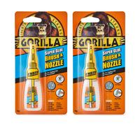 Gorilla Super Glue 2-in-1 Brush & Nozzle, 12g (2 Pack) ? All Purpose, Fast Setting, Dual Application with Anti-Clog Cap | Ideal for Metal, Ceramics,
