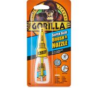 Gorilla Super Glue 2-in-1 Brush & Nozzle, 12g - All Purpose, Fast Setting, Dual Application with Anti-Clog Cap | Ideal for Metal, Ceramics