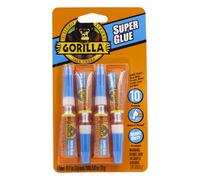 Gorilla Super Glue, Four 3 Gram Tubes, Clear, (Pack of 1)