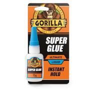 Gorilla Super Glue ULTIMATE 15g - Our Fastest Setting Super Glue for repairs | Use On Plastic*, Wood, Metal, Ceramic, Rubber, Leather, Paper