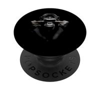 Gorilla T-Shirt Gorilla Showing Two Middle Fingers Silver Back PopSockets Swappable PopGrip