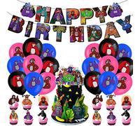 Gorilla Tag Birthday Party Balloons Decoration Set, Godzilla vs Kong Party Supplies Banner Balloons Cake Toppers for Kids Theme Birthday Party Decorations