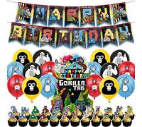 Gorilla Tag Birthday Party Decorations Supplies: Banner, Balloons, Ribbon, Cake Toppers, Cupcake Toppers, Cake Decorations for Kids