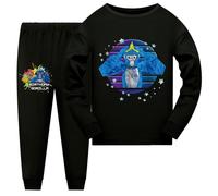 Gorilla Tag Pjs for Boys Long Sleeve Pyjamas Girls Cartoon Nightwear Monkey Gaming Character Sleepwear Kids Pajamas 2Pcs (UK, Age, 12 Years, 13 Years, Regular, black)