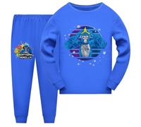 Gorilla Tag Pjs for Boys Long Sleeve Pyjamas Girls Cartoon Nightwear Monkey Gaming Character Sleepwear Kids Pajamas 2Pcs (UK, Age, 11 Years, 12 Years, Regular, blue)