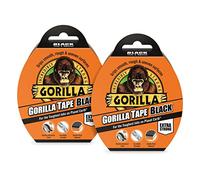 Gorilla Tape Black 32m - Heavy Duty Duct Tape (2 Pack)