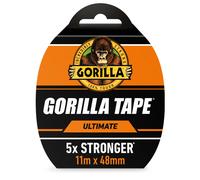 Gorilla Tape Ultimate, 11m, Black - Our Strongest Tape Ever*, One Loop Holds 350kg* | Water Resistant with High Tensile Strength | Great For Hauling,