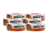 Gorilla Tape, White Duct Tape, 1.88" x 30 yd, White, (Pack of 6)