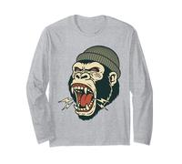 Gorilla Tattoo Vintage Classic American Old School Tattoos Long Sleeve T-Shirt