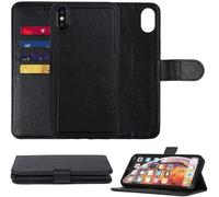 Gorilla Tech 2-in-1 Detachable Wallet Case Flip Cover - Premium Leather 2 in 1 Folio Book Magnetic for the Original Apple iPhones and Galaxy - Magnetic Cover (Black, iPhone 16 Pro Max)