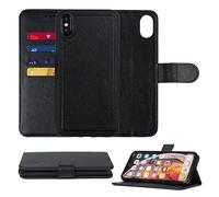 Gorilla Tech 2-in-1 Detachable Wallet Case iPhone Flip Cover Black - Premium Leather Folio Book Magnetic for the Original Apple iPhones - Magnetic Cover (iPhone 6/6S Plus)