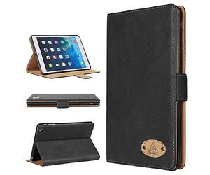 Gorilla Tech Apple iPad Air 2 Genuine Executive Leather Case Smart Protective Design Cover Stand Air 2nd Generation Model A1566 A1567 Protection Black Leather