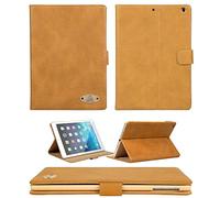 Gorilla Tech Apple iPad Mini 3rd 2nd and 1st Generation Genuine Luxury Executive Leather Case Smart Protective Designer Stand Cover for Model Protect with Style Series Brown Leather Retail Packing