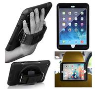 Gorilla Tech Apple iPad Pro 9.7 inch Survivor Case with Hand Strap and Kick Stand one Hand Use All Round 3D Full Protection with Headrest Mount Black Colour for iPad Pro 9.7 Model A1673 A1674 A1675