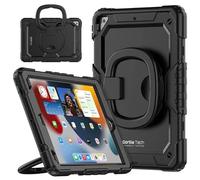 Gorilla Tech Armor Case iPad 10.2 2021 (9th Gen) | Heavy Duty Shockproof Case with Pencil Slot, Stand & Screen Protection - Rugged Armor Cover (Black)
