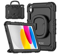 Gorilla Tech Armour Case for iPad A16 11" (2025) Black - Shockproof Heavy-Duty Smart Cover with Hand Strap, 360° Kickstand & Pen Holder - Rugged Luxury Protection for Kids & Adults (Black)