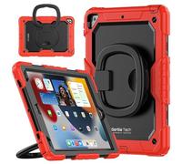 Gorilla Tech Armour Case for iPad Air 3 10.5" (2019, 3rd Gen) - Shockproof Heavy-Duty Smart Cover with Hand Strap, 360° Kickstand & Pen Holder - Rugged Luxury Protection for Kids & Adults (Red)