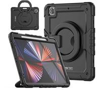 Gorilla Tech Armour iPad Cases Shockproof Luxury Multi-Functional Smart Cover with Hand Holder Kickstand Pen Holder (Red, iPad Air 3 10.5 (2019) 3rd Gen)