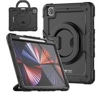 Gorilla Tech iPad Air (10.9") 5th Gen Case 2022 | Heavy Duty Protective Armour Cover with Kickstand & Pencil Slot (Black)