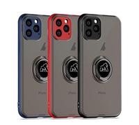 Gorilla Tech iPhone 11 Pro Max Silicone Case With Ring Stand and Screen Protector Tempered Glass Soft Ultra Slim Anti Scratch Full Edge Cover 3-Pack 5.8" (iPhone 13 Pro Max, Navy)
