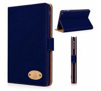 Gorilla Tech Leather Wallet Flip Case for iPad Models, Folio Protective Cover with Stand Function (Navy, iPad Mini 4)