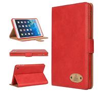 Gorilla Tech Leather Wallet Flip Case for iPad Models, Folio Protective Cover with Stand Function (Red, iPad Pro 9.7")