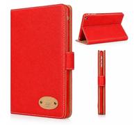 Gorilla Tech Leather Wallet Flip Case for iPad Models, Folio Protective Cover with Stand Function (Red, iPad Mini 7 (2024))