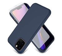 Gorilla Tech Navy Liquid Silicone Case For iPhone XS and iPhone X 5.8 inch With Gorilla Tempered Glass Screen Protector, Scratch Resistant, Gel Rubber Shockproof Cover with Soft Microfiber Interior