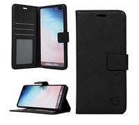 Gorilla Tech Samsung classic flip Premium Leather cover slim stylish luxury Book Folio Stand (Galaxy A40 (2019), Black)