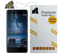 Gorilla Tech Screen Protector Nokia 8 (2 Pack) Case Friendly Premium Tempered Glass, 3D Touch and Face ID Compatible, Easy Bubble-Free Installation, 9H Hardness, Anit Glare, Anti Scratch