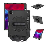 Gorilla Tech Shoulder Strap Rugged Case for Apple iPad 10.2 (2021) (9th) | Survivor Shock Proof Heavy Duty Cover with Stand, Hand Strap, Shockproof Case, Black