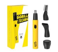 Gorilla Technique Electric Nose Trimmer, Men's Nose Epilator, Rechargeable 4-in-1 for Eyebrow Hair Removal, No Pull or Snag, with 10,000 RPM High Speed Motor
