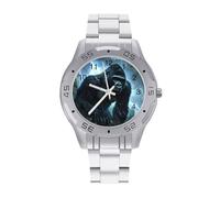 Gorilla Thunder Business Watch for Men Metal Band Watches Casual Gift Three-Hand Wrist Watch for Boyfriend Father