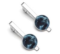 Gorilla Thunder Novelty Tie Clips for Men Trendy Necktie Bar Pins Holder Wedding Birthday Gift