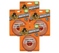 Gorilla Tough & Clear Double Sided Adhesive Mounting Tape Extra Large 1"""" x 150"""" Clear (Pack of 4)