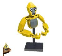 Gorilla Toy, Gorilla Toy Merch, Yellow Poseable Action Figure with Display Stand, Flexible Movable Limbs for Dynamic Play, Durable Construction for Collectors and Enthusiasts