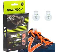 Gorilla - Triathlon Elastic Shoelaces - Exceed your Sports Goals - Save Time, Goodbye Knots Hello Comfort - Ultra Resistant Self-Locking - 123 cm